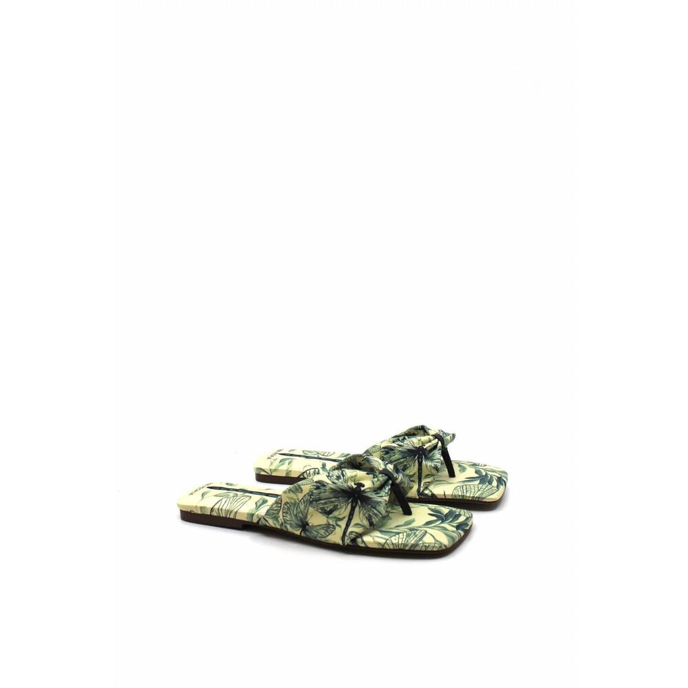 NEW FREE PEOPLE women's tia ruched printed sandal in dragonfly bandana